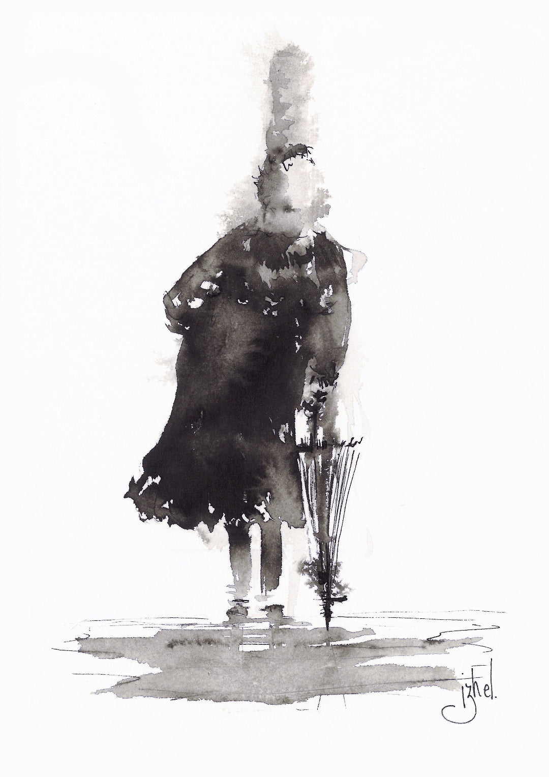 LA BIGOUDEN AU PARAPLUIE